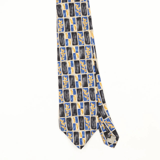 Front Front Detail of Vintage 1990's Givenchy Geometric Patterned Tie