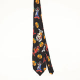 Front Front of Vintage 1990's Looney Tunes Halloween Cartoon Patterned Tie