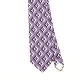 Front Front Detail of Vintage 1980's Geometric Patterned Tie