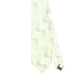 Front Front Detail of Vintage 1990's Pierre Cardin Waves Abstract Patterned Tie