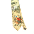Front Front Detail of Vintage 1990's Puritan Pheasant Animal Print Patterned Tie