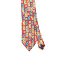 Front Front Detail of Vintage 1990's Murano Geometric Patterned Tie