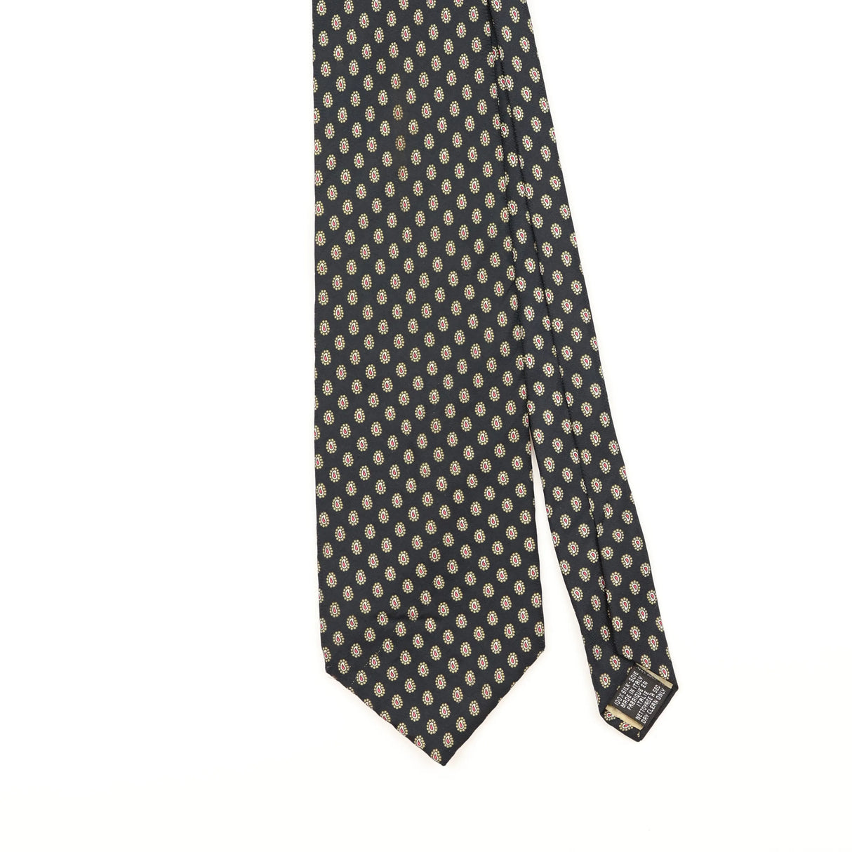 Front Detail of Vintage 1990's Tie Rack Angelo Bosani Paisley Patterned Tie