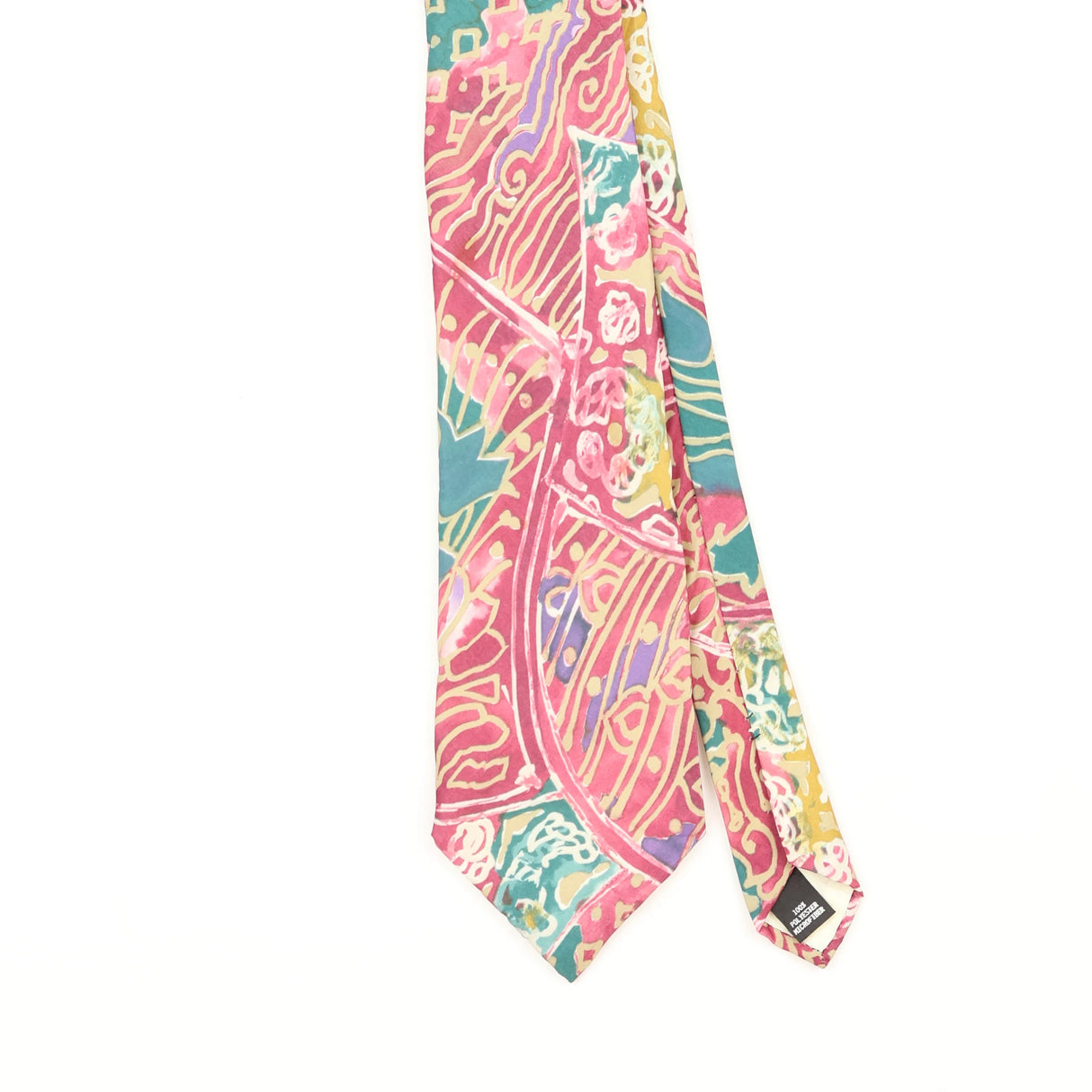 Front Front Detail of Vintage 1990's Abstract Patterned Tie