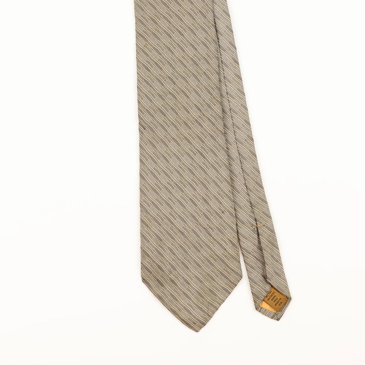 Front Detail of Vintage 1990's Dkny Geometric Patterned Tie