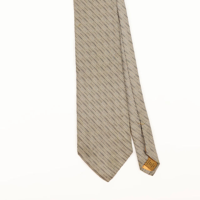 Front Detail of Vintage 1990's Dkny Geometric Patterned Tie