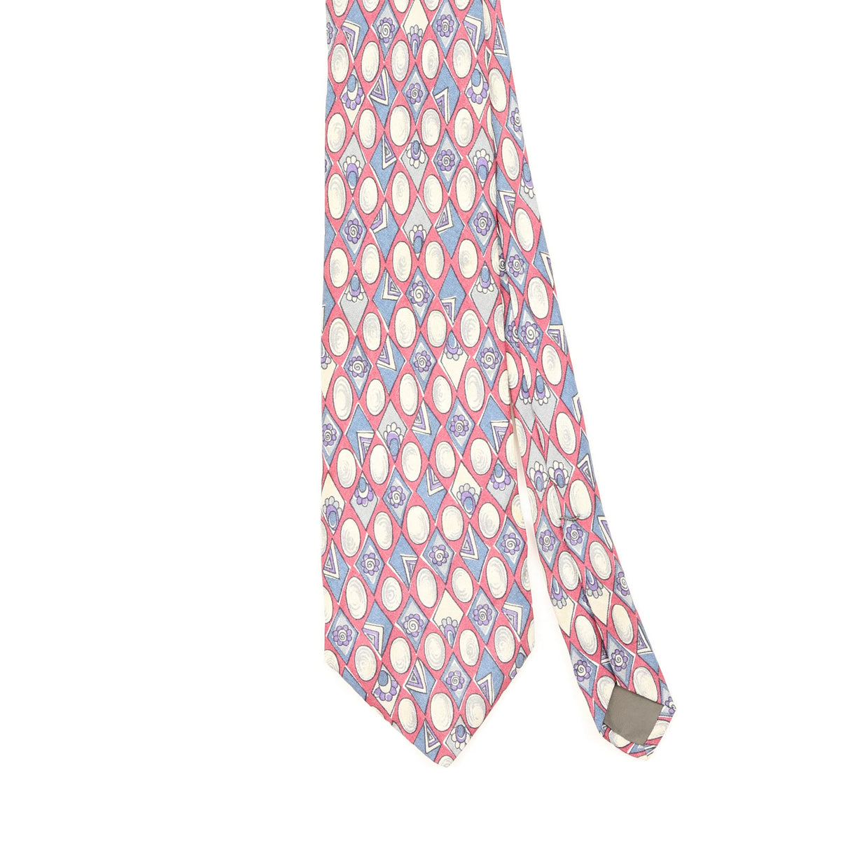 Front Detail of Vintage 1990's Geometric Patterned Tie