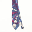 Front Front Detail of Vintage 1990's Circles Geometric Patterned Tie